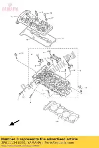 yamaha 3P6111341000 prowadnica, zawór 2 - Dół