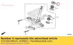 Aqui você pode pedir o thread comp., guiando ele em Honda , com o número da peça 53220K28910: