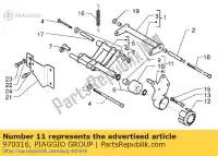 970316, Piaggio Group, Soporte gilera dna 125 180 1998, Nuevo