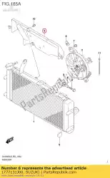 Ici, vous pouvez commander le bouclier, radiateur auprès de Suzuki , avec le numéro de pièce 1777131J00: