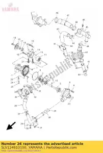 yamaha 5LV124810100 tubo 1 - Lado inferior