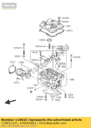 Aquí puede pedir empaquetadura de Kawasaki , con el número de pieza 11061S101: