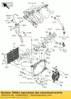 390620146, Kawasaki, refroidissement par tuyau, w / p-rad. ksf450b8 kawasaki kfx 450 2008 2009 2010 2011 2012 2013 2014, Nouveau