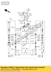 Here you can order the holder-fork under bn125-a1 from Kawasaki, with part number 440371361: