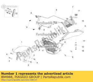 Piaggio Group 894988 front mudguard. carb. - Bottom side