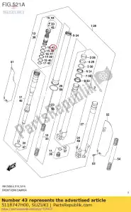 suzuki 5118747H00 junta tórica - Lado inferior