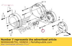 Here you can order the bolt, flange, 6x60(nshf) from Honda, with part number 90006GHB750: