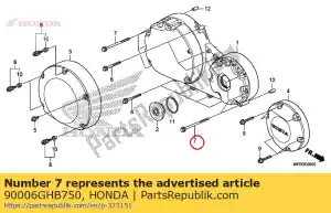 honda 90006GHB750 parafuso, flange, 6x60 (nshf) - Lado inferior