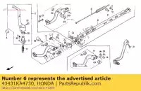 43431KA4730, Honda, nessuna descrizione disponibile al momento honda cr 125 250 1985 1986, Nuovo