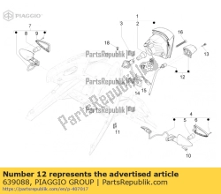 Aprilia 639088, Fanalino ill.targa, OEM: Aprilia 639088