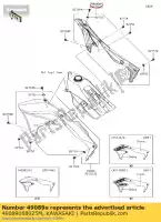 49089088025M, Kawasaki, sluier-motor, rechts, groen / e kawasaki kx  f kx450f 450 , Nieuw