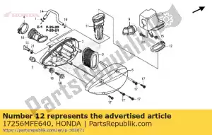 Honda 17256MFE640 banda, conexão do filtro de ar - Lado inferior