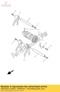 yamaha 5EB185110000 fork, shift 1 - Upper side