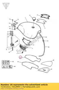 triumph T2301033 escudo térmico - Lado inferior