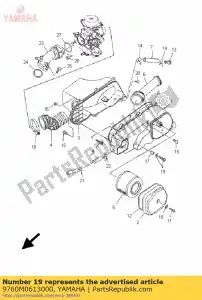 yamaha 9760M0613000 parafuso, cabeça de panela com - Lado inferior