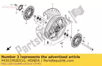 44301MGE010, Honda, asse, fr. ruota honda vfr 1200 2010 2011 2012 2013, Nuovo