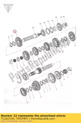 Ici, vous pouvez commander le engrenage de sortie auprès de Triumph , avec le numéro de pièce T1181540: