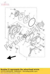 yamaha 1S7E11850200 cover, cylinder head side 1 - Bottom side