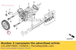 Aquí puede pedir engranaje comp., bomba de aceite (32t) de Honda , con el número de pieza 15130KYJ900: