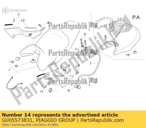 Piaggio Group GU05573831 lh side fairing decal - Bottom side