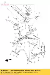 Qui puoi ordinare tubo flessibile, freno da Yamaha , con numero parte 4P52584B1100: