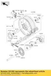 Qui puoi ordinare serranda, ammortizzatore, mozzo rr zr1000-a1h da Kawasaki , con numero parte 921601485: