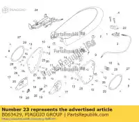 B063429, Piaggio Group, Distanziatore di gomma aprilia moto-guzzi v zd4ke000 zd4xaa00 zgulw600, zgulw601 zgulwue0 125 750 1000 2012 2014 2015 2016 2017 2018 2021 2022, Nuovo