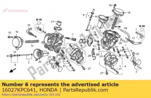 Honda 16027KPC641 juego de agujas, chorro - Lado inferior