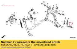 Ici, vous pouvez commander le ressort a, stand principal auprès de Honda , avec le numéro de pièce 50525MCA000: