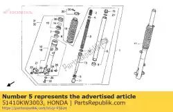 Here you can order the pipe comp., fr. Fork (showa) from Honda, with part number 51410KW3003: