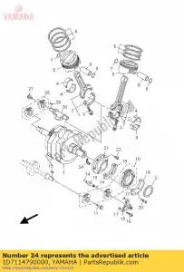 yamaha 1D7114790000 junta - Lado inferior