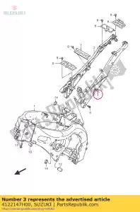 suzuki 4122147H00 szyna, siedzenie, d? - Dół