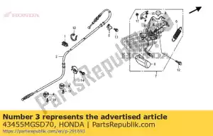 honda 43455MGSD70 clamper, frein de stationnement - La partie au fond