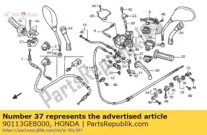 honda 90113GE8000 tornillo, pivote palanca palanca - Lado inferior