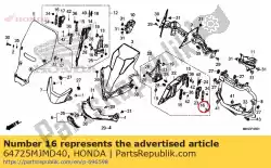 Here you can order the plate lock from Honda, with part number 64725MJMD40: