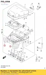 suzuki 1373615H01 poduszka, kana? - Dół