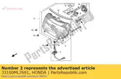 Here you can order the no description available at the moment from Honda, with part number 33100ML7691: