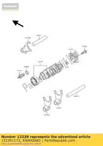 kawasaki 132391173 changement de tambour-assy bj250-a2 - La partie au fond