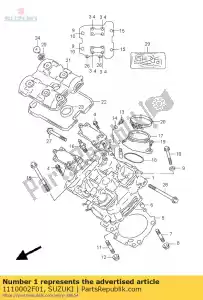 suzuki 1110002F01 cabeça ssy, cil. - Lado inferior