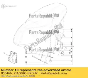 Piaggio Group 856466 alfinete - Lado inferior