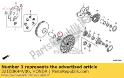 Here you can order the washer 15x25x2 from Honda, with part number 22103K44V00: