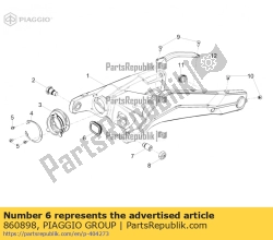 Aprilia 860898, Cover, OEM: Aprilia 860898