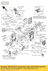 Here you can order the shroud-engine,rh,ebony/g klx25 from Kawasaki, with part number 49131546227W: