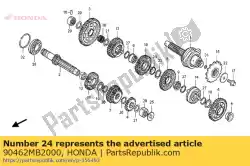wassen, slot, 28 mm van Honda, met onderdeel nummer 90462MB2000, bestel je hier online: