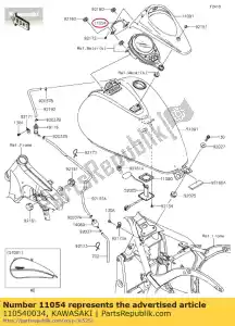 kawasaki 110540034 support, mètre, fr vn900b6f - La partie au fond