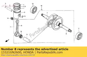 honda 13321GN2600 crankshaft, l. - Bottom side