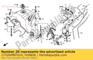 honda 17526MBT610 collier, montage sur réservoir - La partie au fond