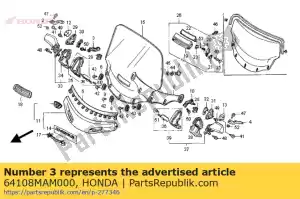 Honda 64108MAM000 placa comp., r. tensão - Lado inferior