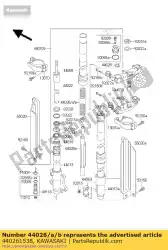 veervoorvork, k = 0 klx300-a van Kawasaki, met onderdeel nummer 440261538, bestel je hier online: