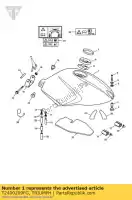 T2400209FG, Triumph, kit de pièces de rechange, f / réservoir, jaune triumph speed triple speed triple 210445 > 461331 1050 2005 2006 2007 2008 2009 2010 2011 2012, Nouveau